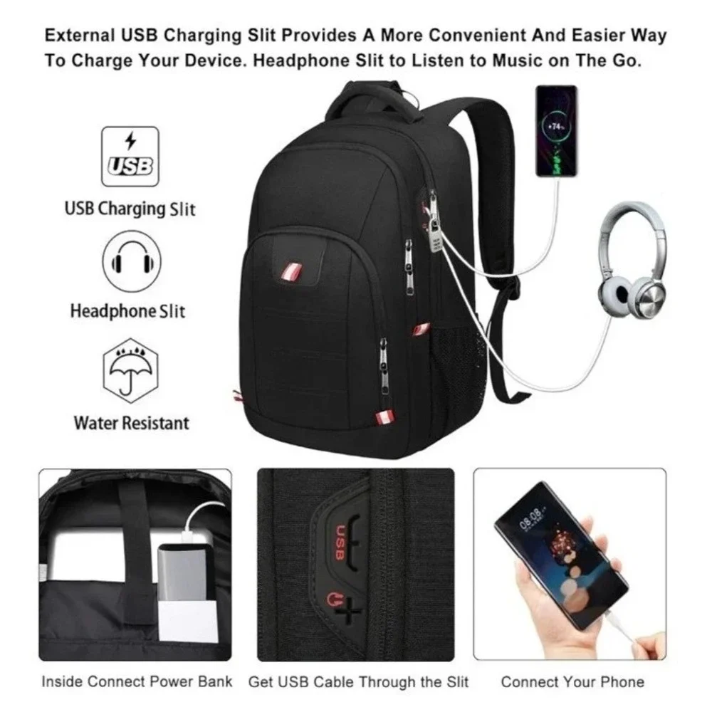Della Gao Laptop Backpack,Extra Large Anti-Theft Business Travel Laptop Backpack